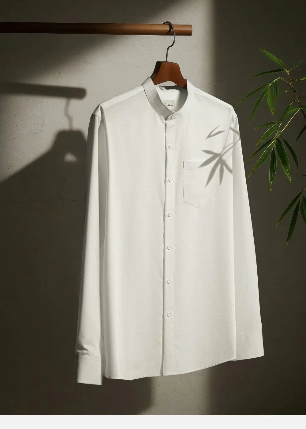 Áo Sơ Mi Tay Dài Slubbed Bamboo The CEO 009 Trắng - YaMe.vn
