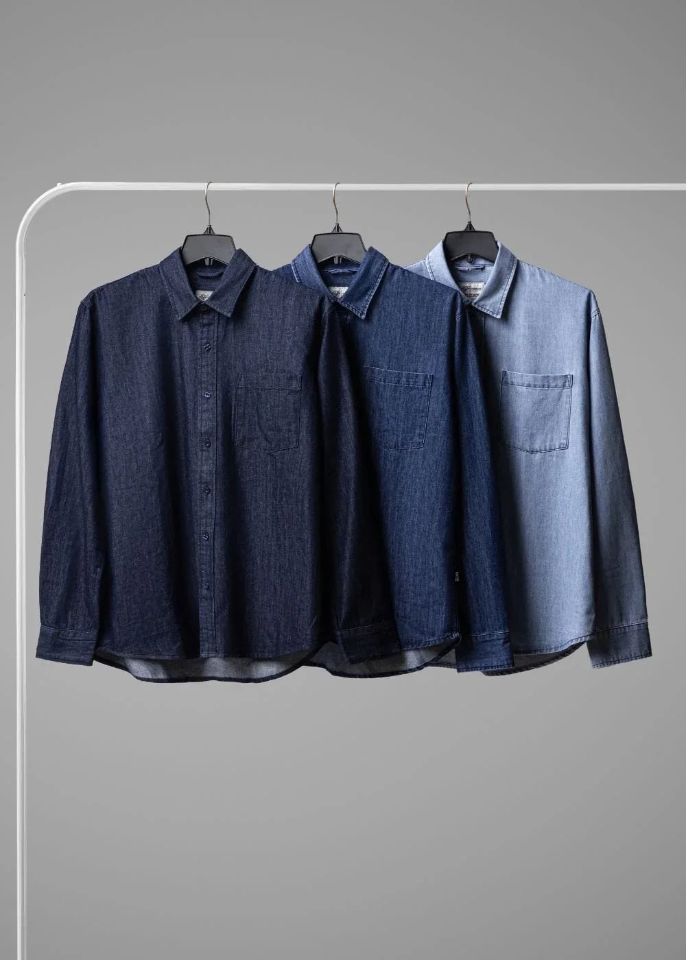 Áo Sơ Mi Jean Tay Dài Oversized The Original M051 Xanh Dương Đậm - YaMe.vn