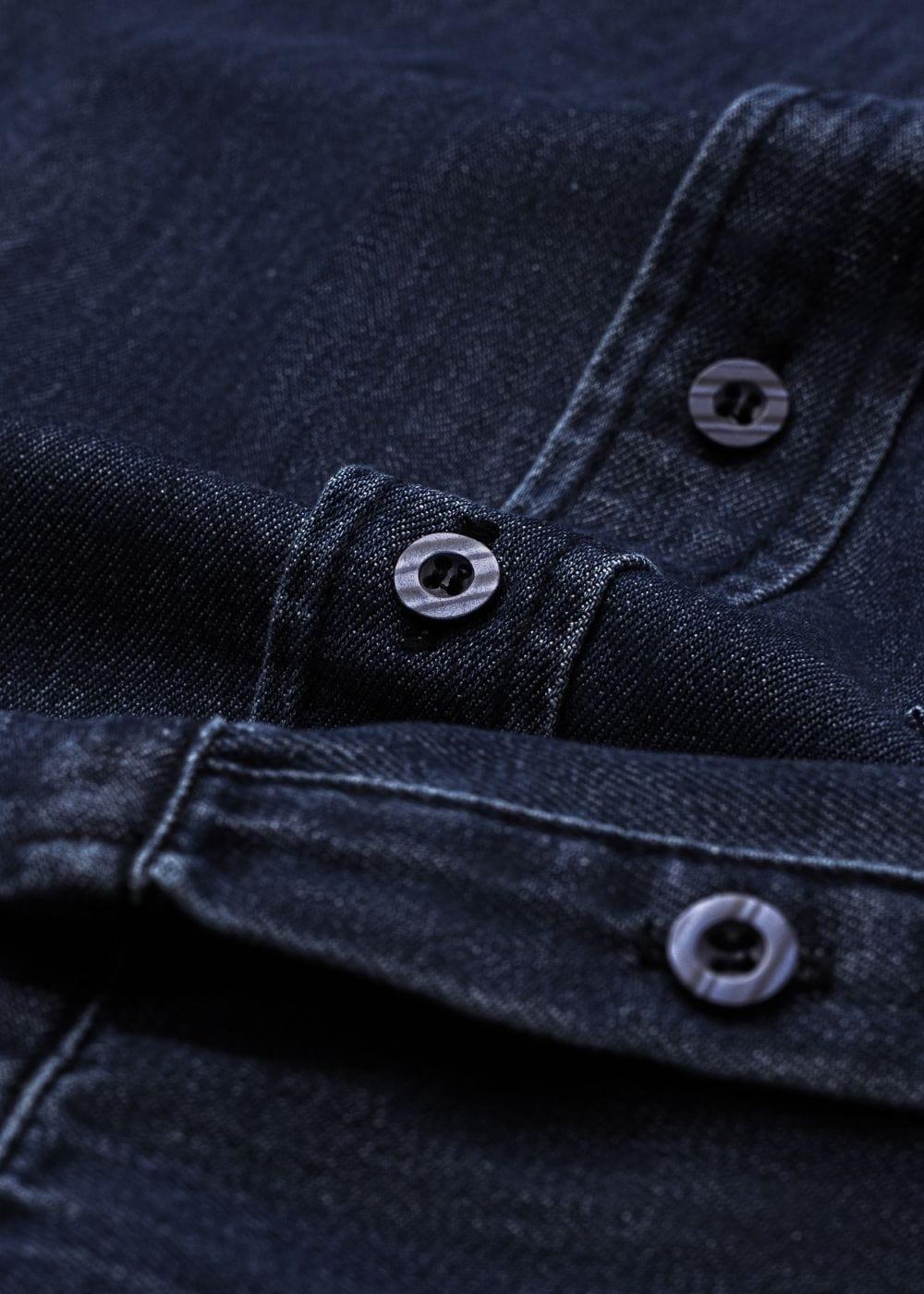 Áo Sơ Mi Jean Tay Dài Oversized The Original M051 Xanh Dương Đậm - YaMe.vn