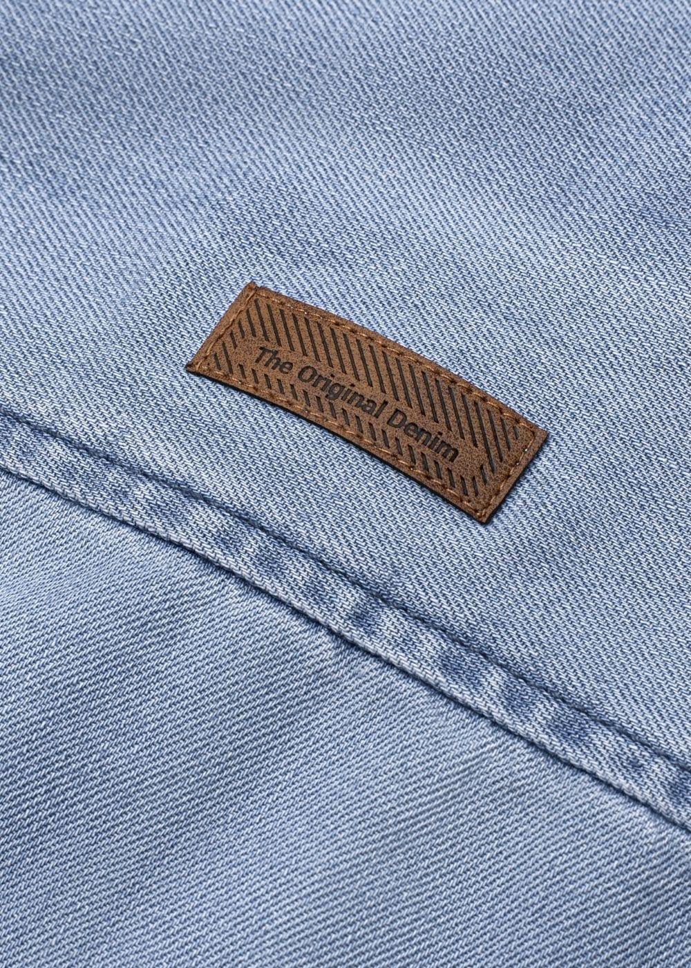 Áo Sơ Mi Jean Tay Dài Oversized The Original M051 Xanh Dương Nhạt - YaMe.vn