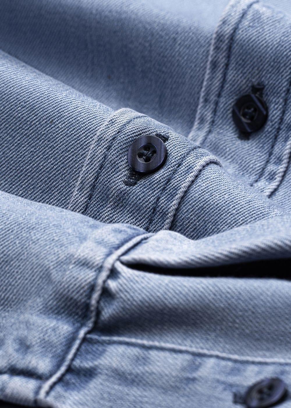 Áo Sơ Mi Jean Tay Dài Oversized The Original M051 Xanh Dương Nhạt - YaMe.vn