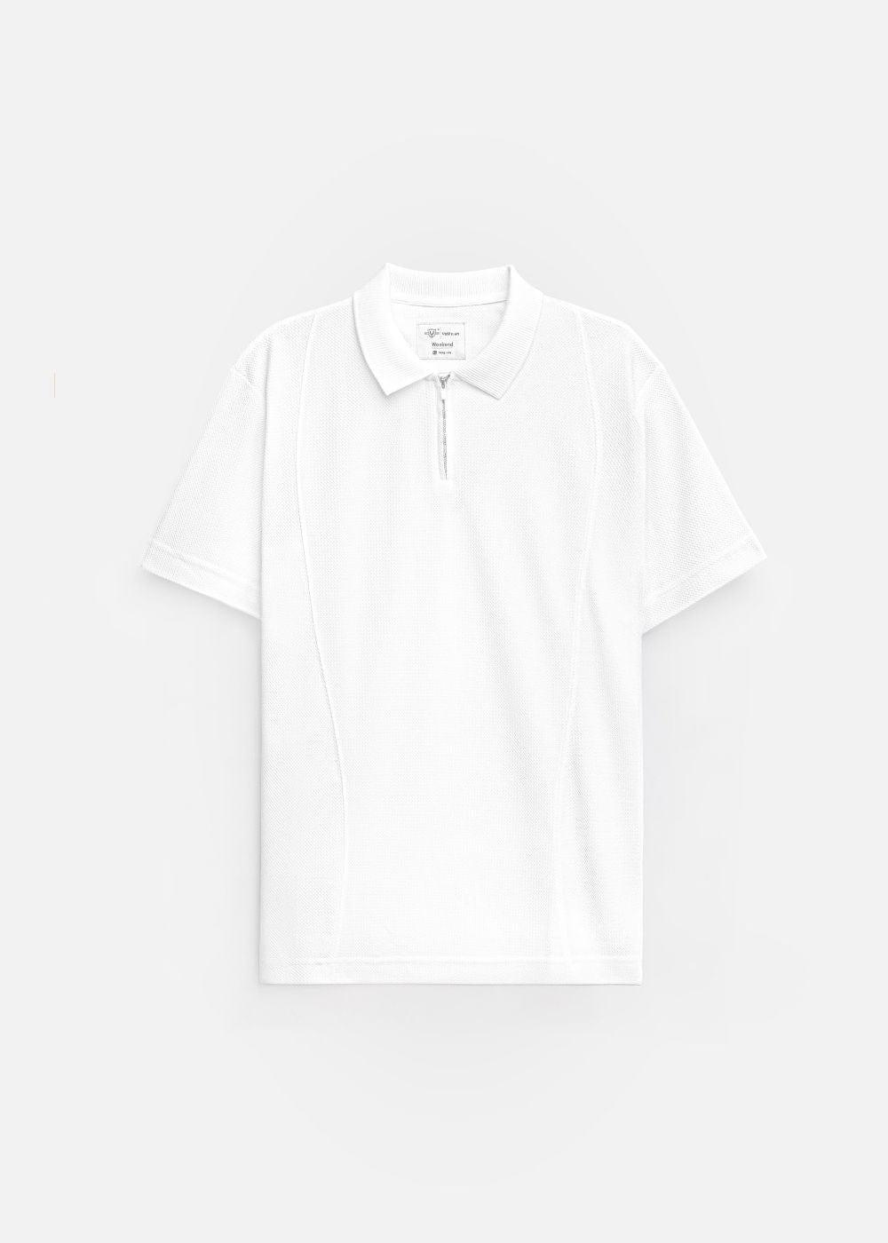 Áo Thun Polo Mesh Jacquard Thoáng Khí The Weekend 032 Trắng - YaMe.vn