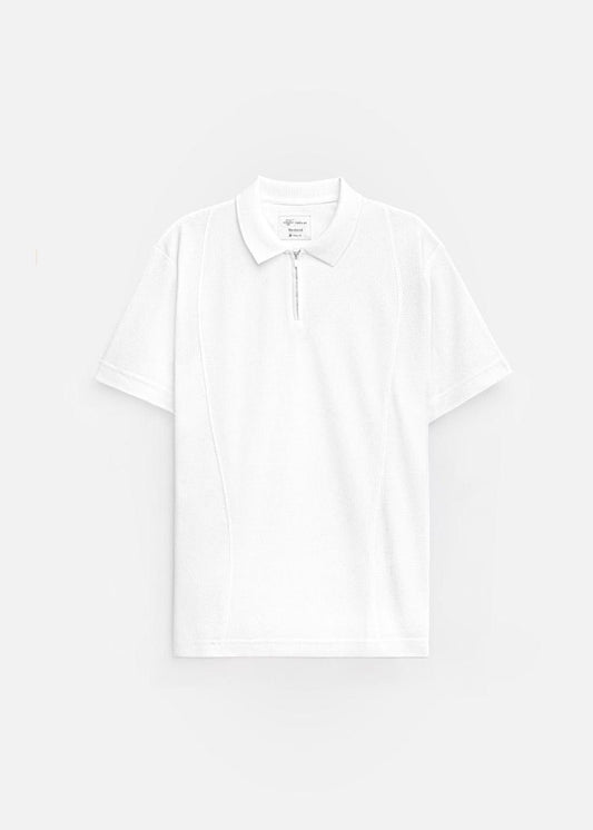 Áo Thun Polo Mesh Jacquard Thoáng Khí The Weekend 032 Trắng - YaMe.vn
