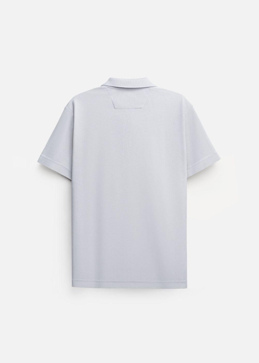 Áo Thun Polo Mesh Jacquard Thoáng Khí The Weekend 032 Xám - YaMe.vn