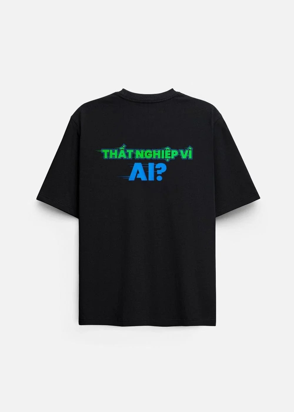 Áo Thun Neon AI No Style M203 Đen - YaMe.vn