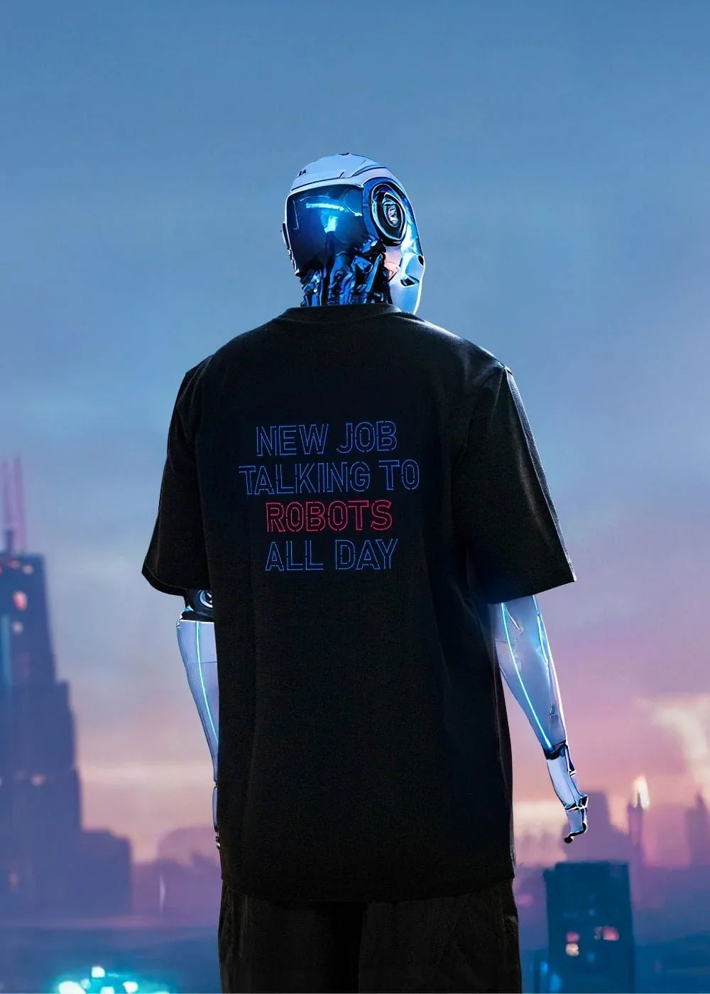 Áo Thun Neon AI No Style M204 Đen - YaMe.vn