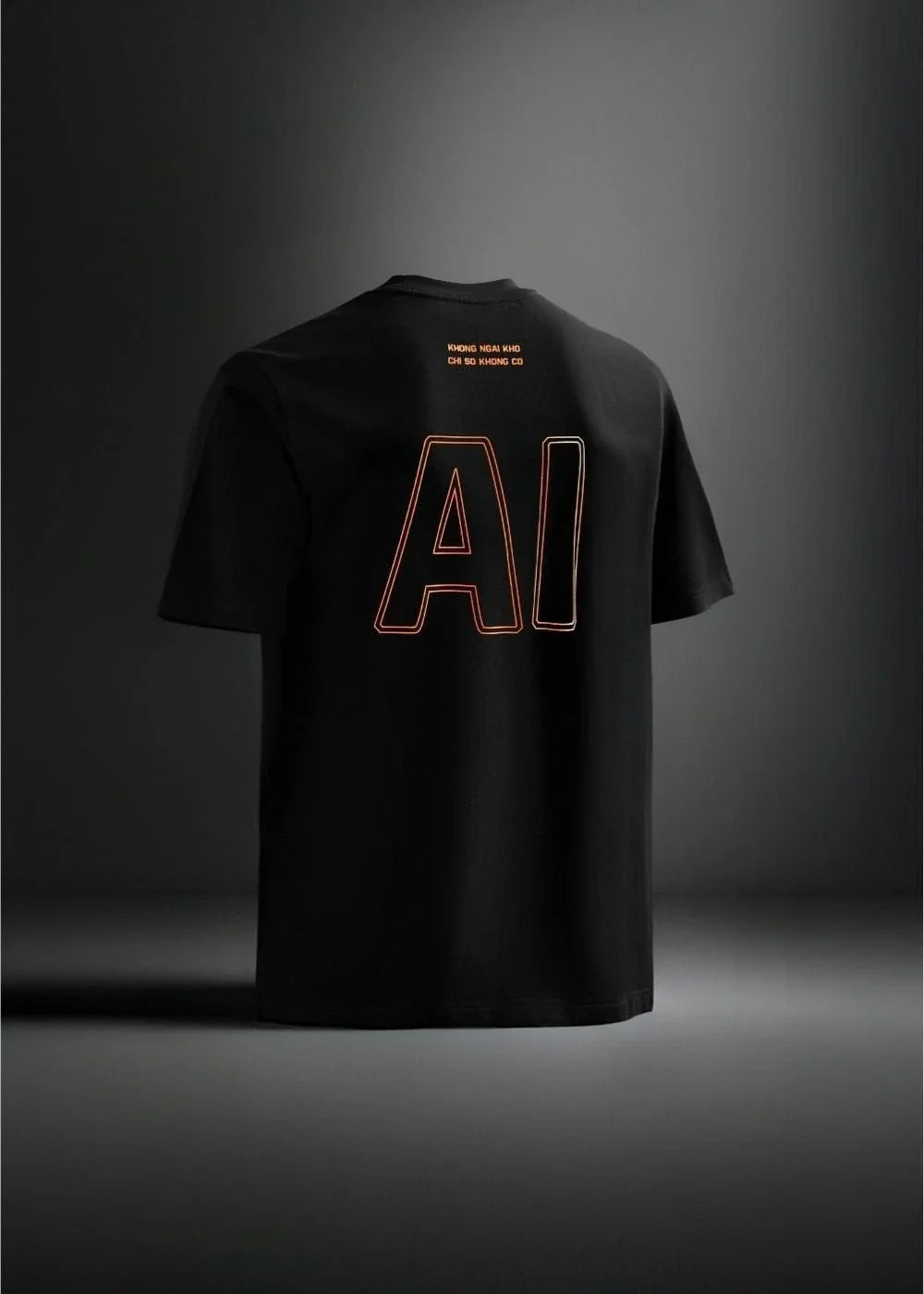 Áo Thun Neon AI No Style M205 Đen - YaMe.vn