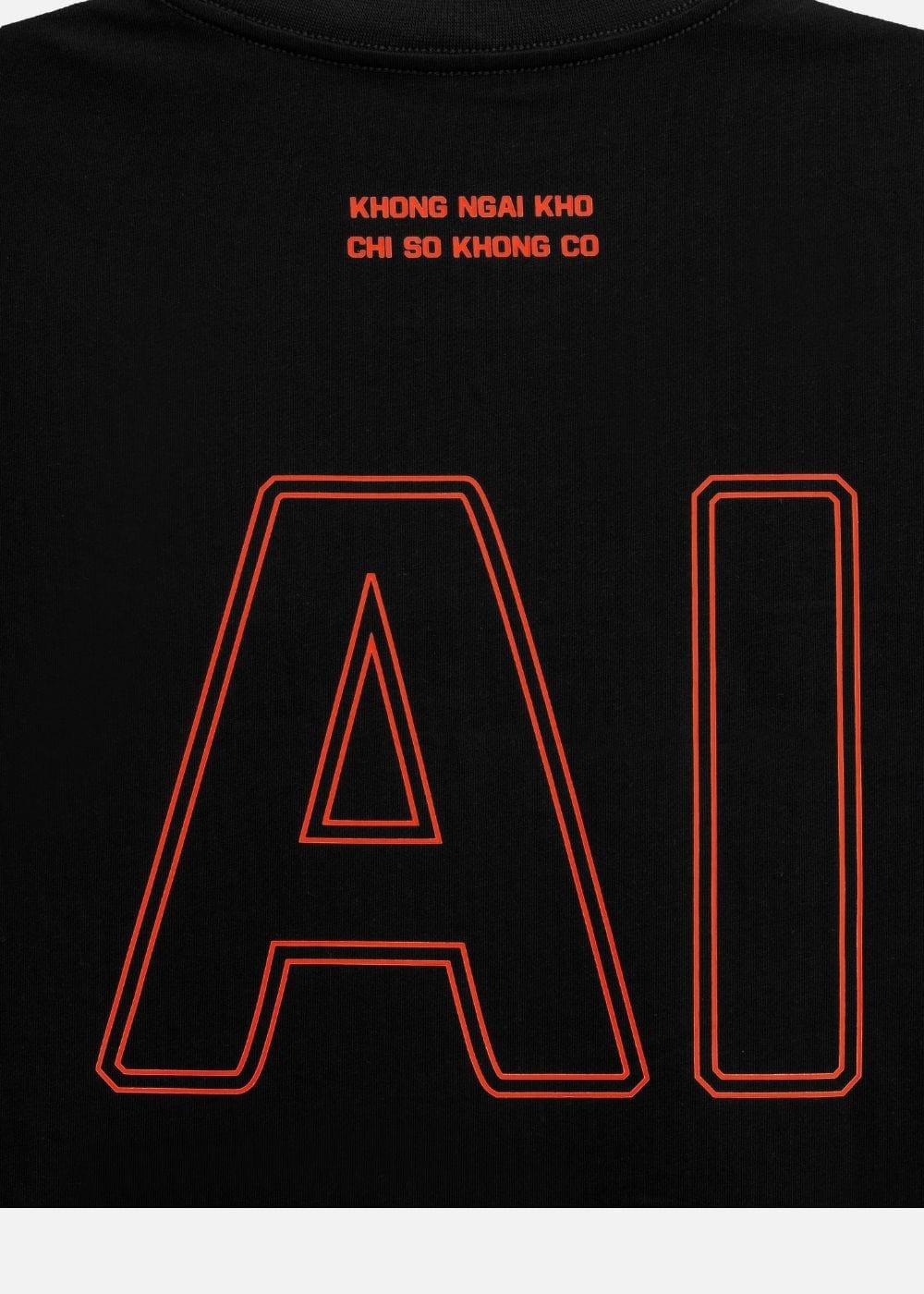 Áo Thun Neon AI No Style M205 Đen - YaMe.vn