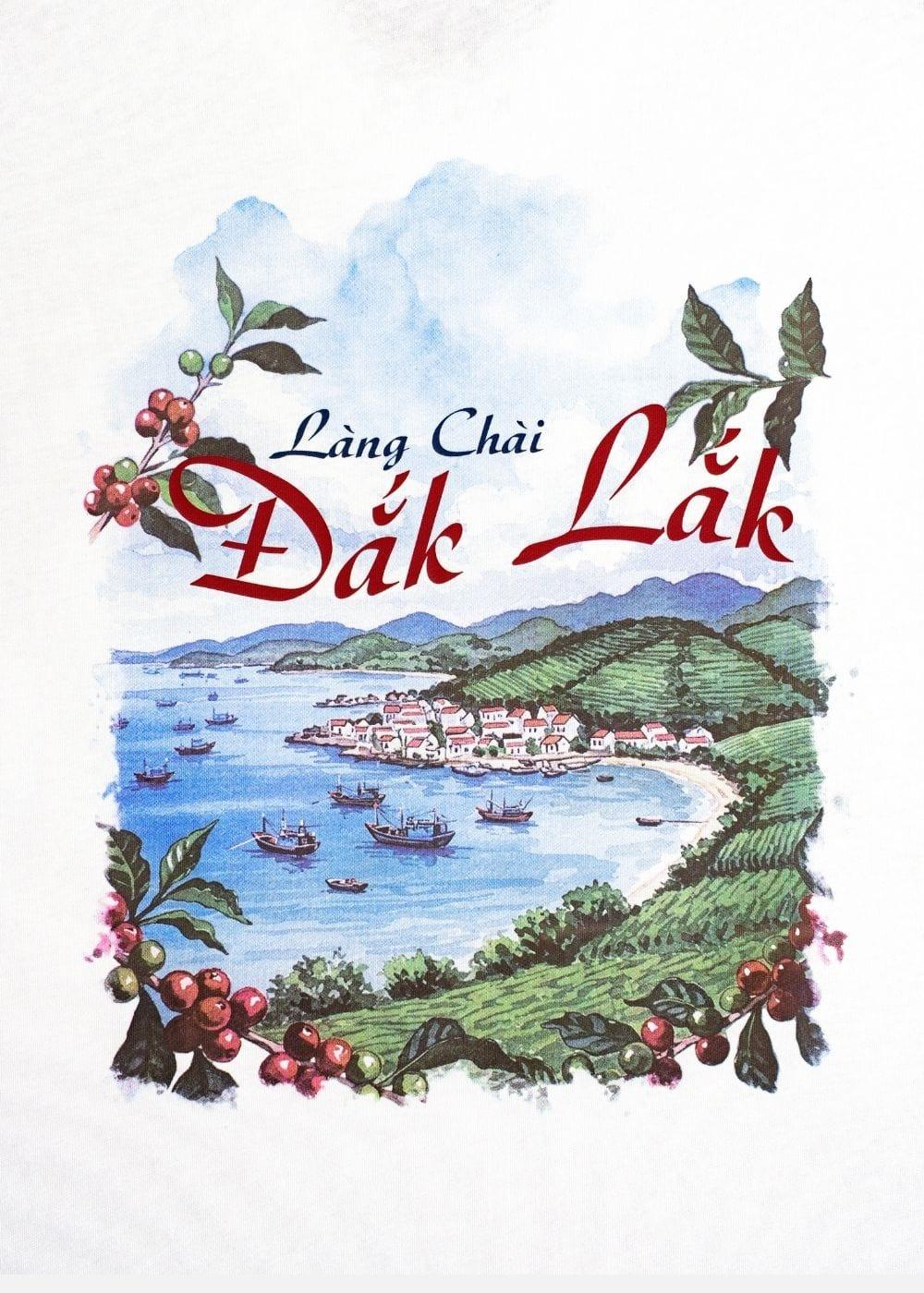 Áo Thun “ Làng Chài Đắk Lắk” No Style M206 Trắng - YaMe.vn