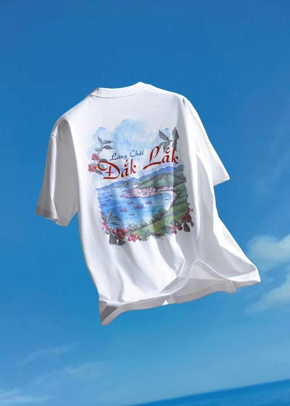 Áo Thun “ Làng Chài Đắk Lắk” No Style M206 Trắng - YaMe.vn
