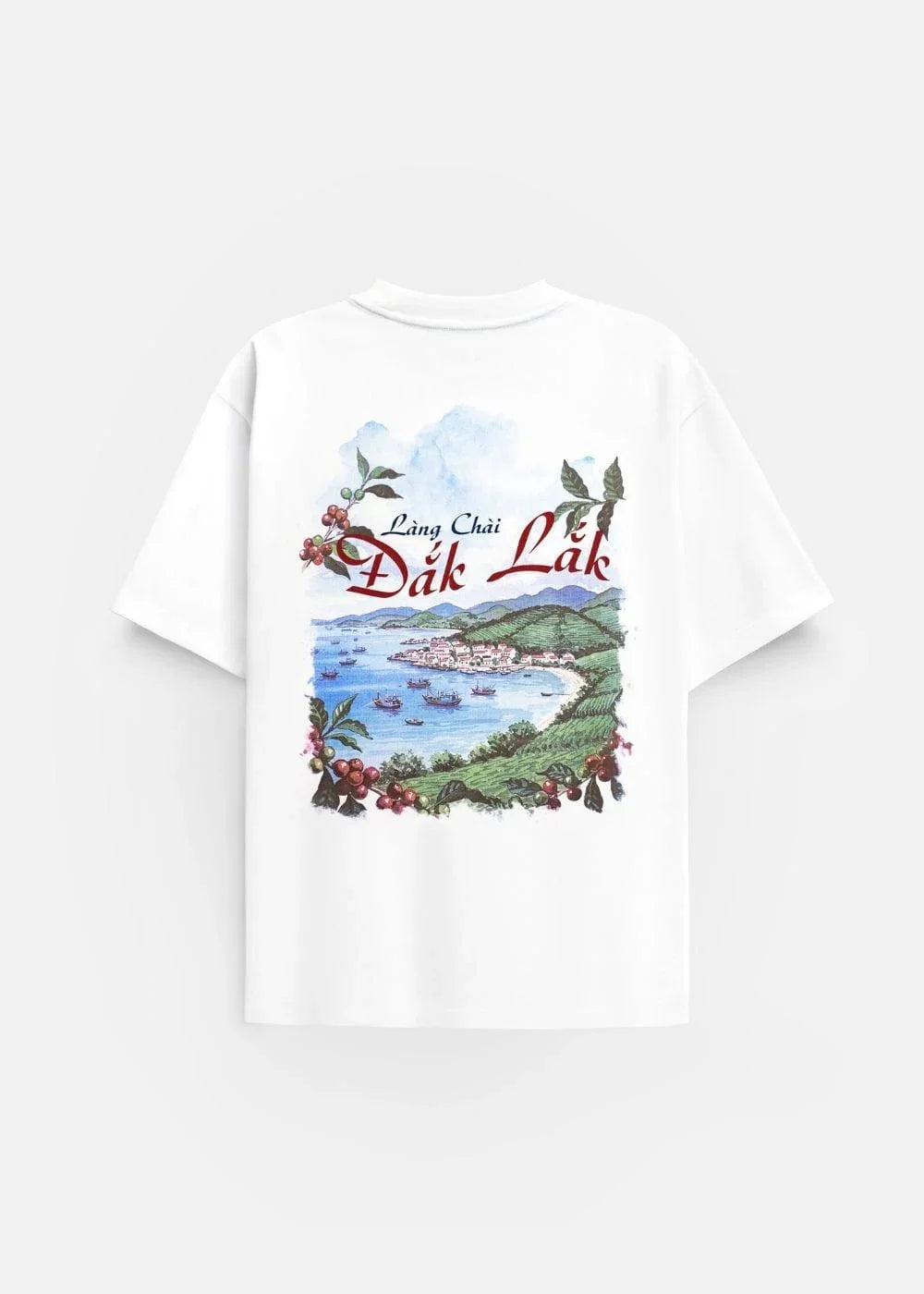 Áo Thun “ Làng Chài Đắk Lắk” No Style M206 Trắng - YaMe.vn