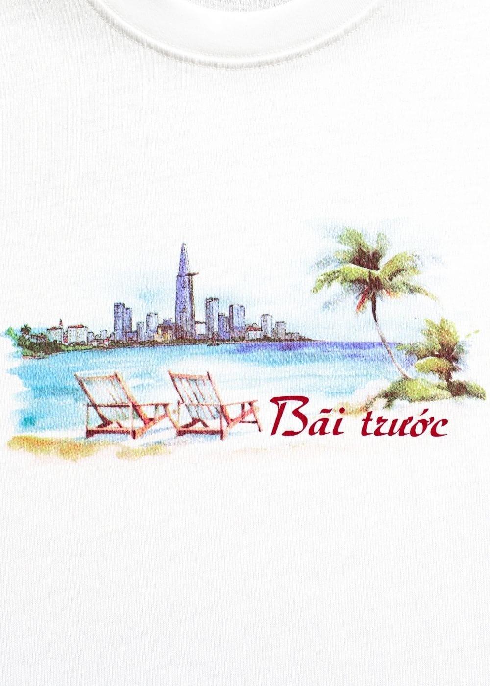 Áo Thun “Bãi Trước – Bãi Sau Sài Gòn” No Style M208 Trắng - YaMe.vn