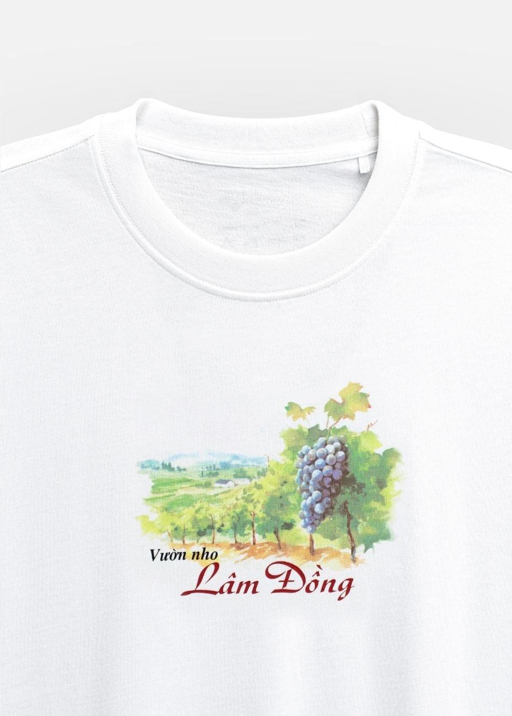 Áo Thun “Vườn Nho Lâm Đồng” No Style M209 Trắng - YaMe.vn