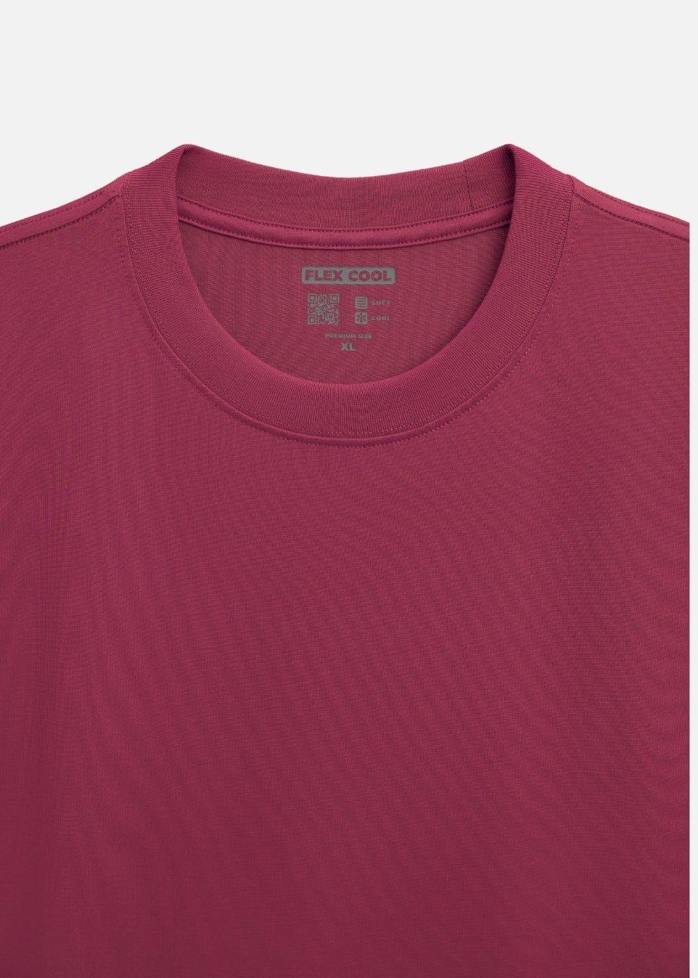 Áo Thun Flexcool Mát Lạnh The Minimalist 005Đỏ Đậm - YaMe.vn