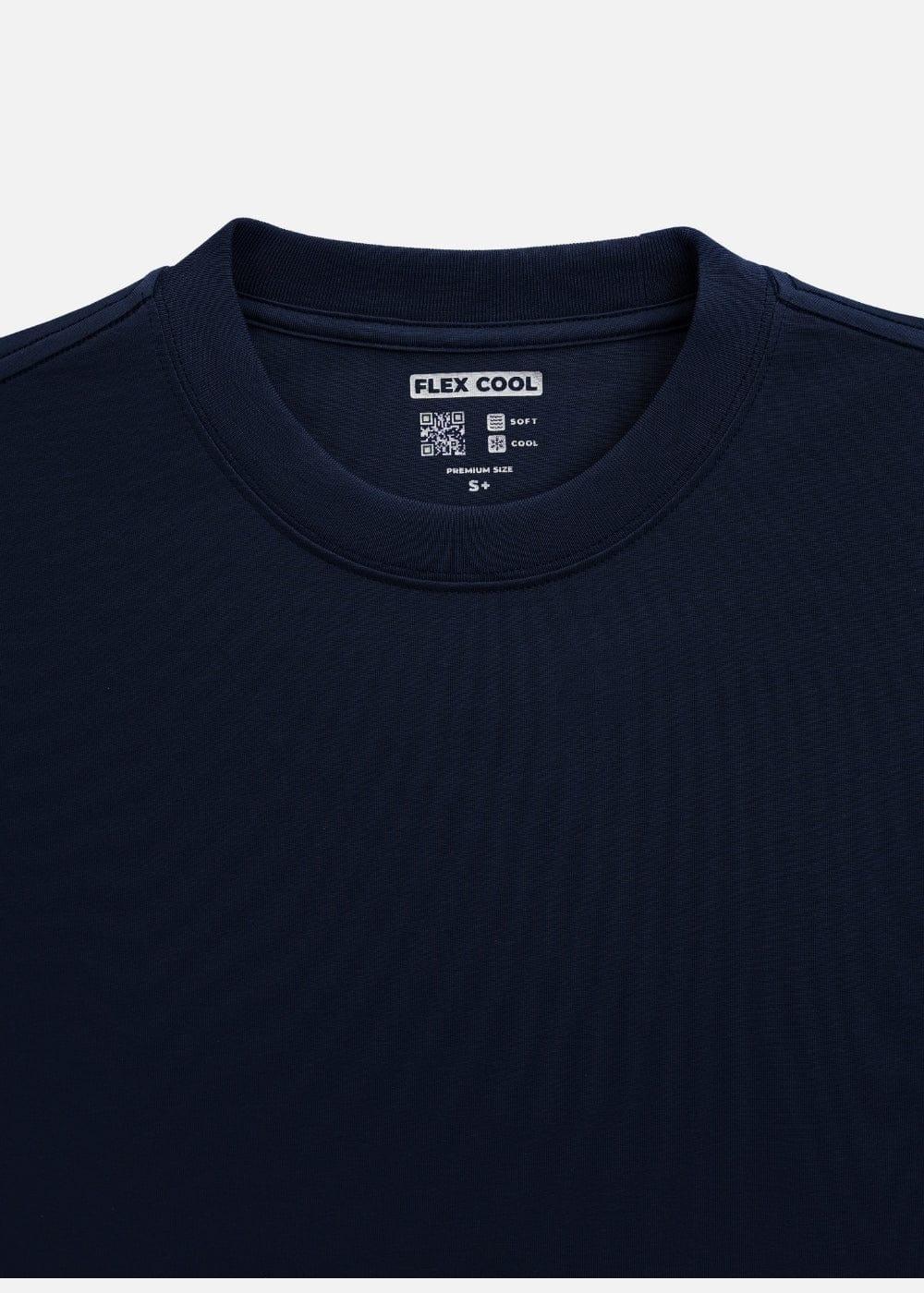 Áo Thun Flexcool Mát Lạnh The Minimalist 005 Xanh Dương Đậm - YaMe.vn