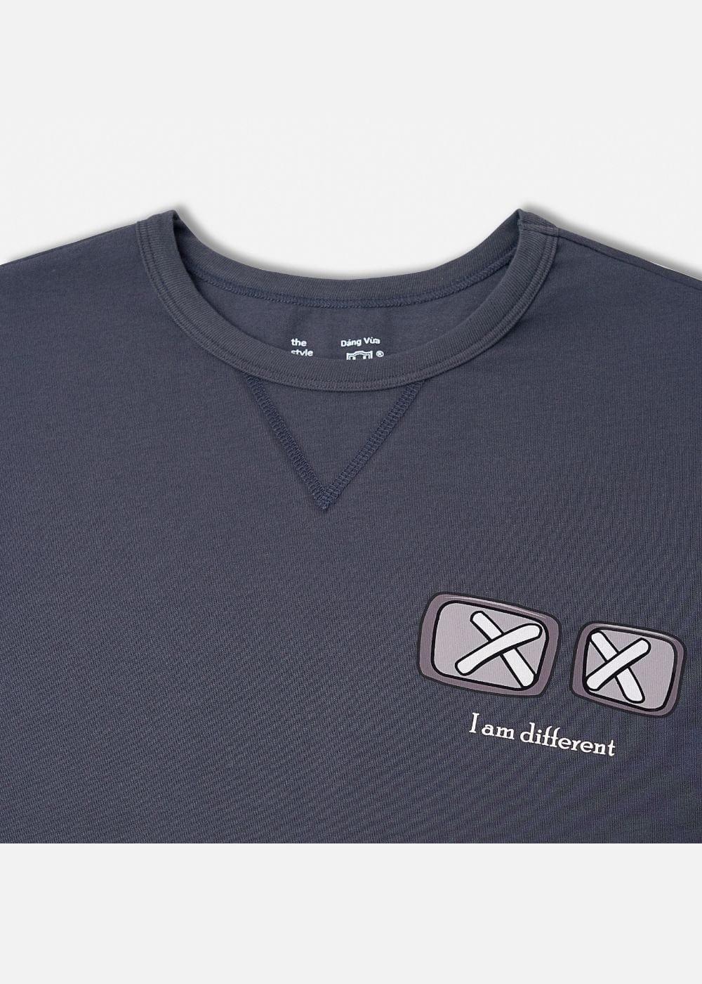 Áo Thun Cartoon Cotton Mềm Mại No Style M109 Xám Đậm - YaMe.vn