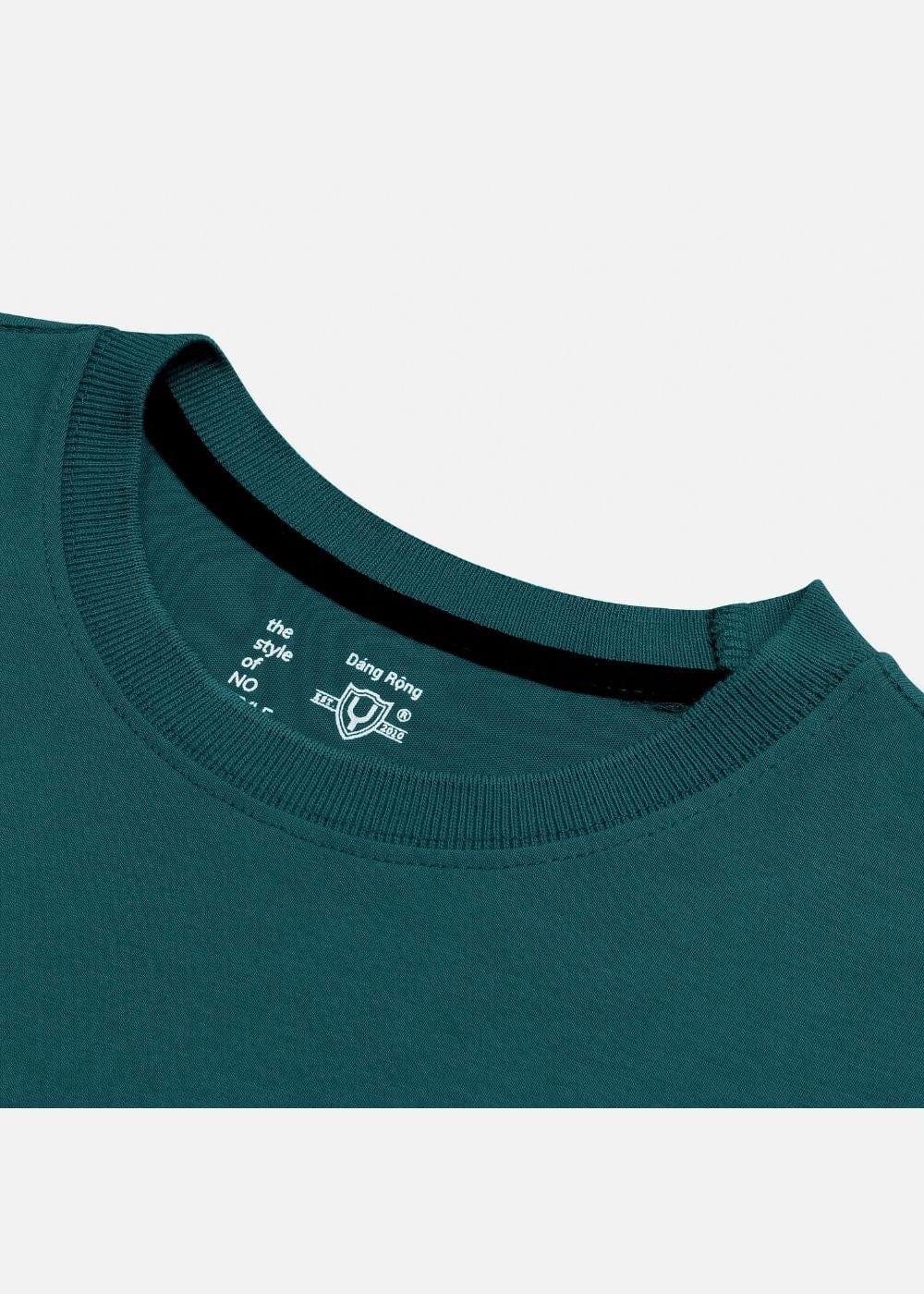 Áo Thun Aura Cotton Mềm Mại No Style M13 Xanh Lá Đậm - YaMe.vn