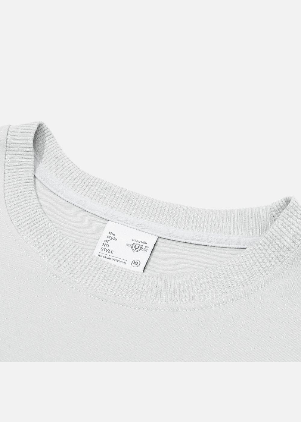 Áo Thun Sweater Cotton Co Giãn No Style M19 Xám Nhạt - YaMe.vn