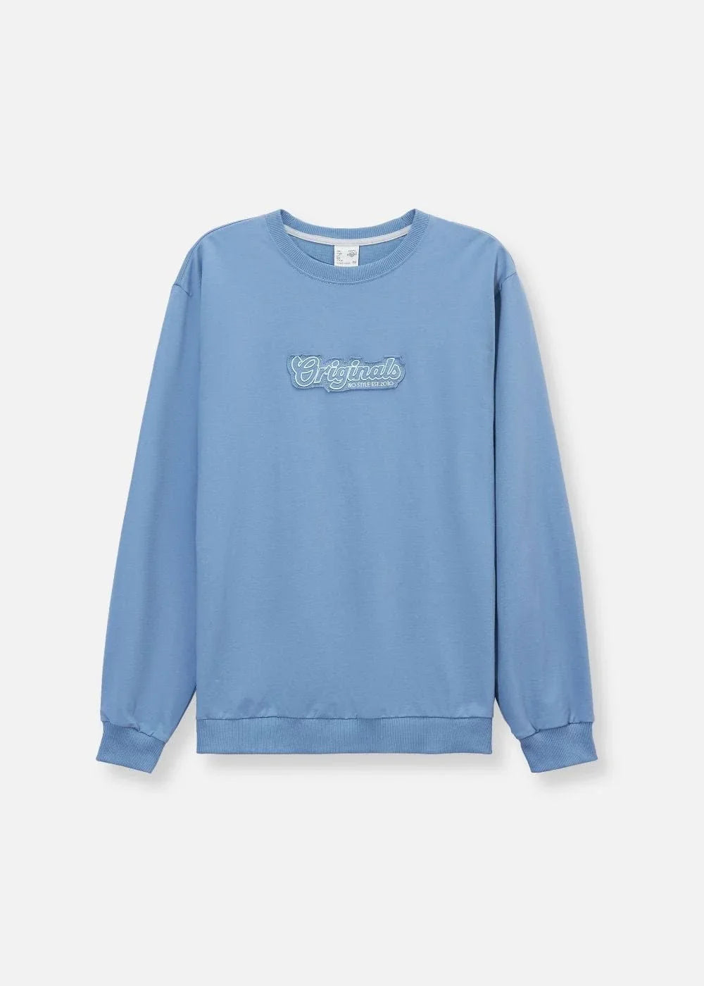 Áo Thun Sweater Cotton Co Giãn No Style M19 Xanh Dương Nhạt - YaMe.vn