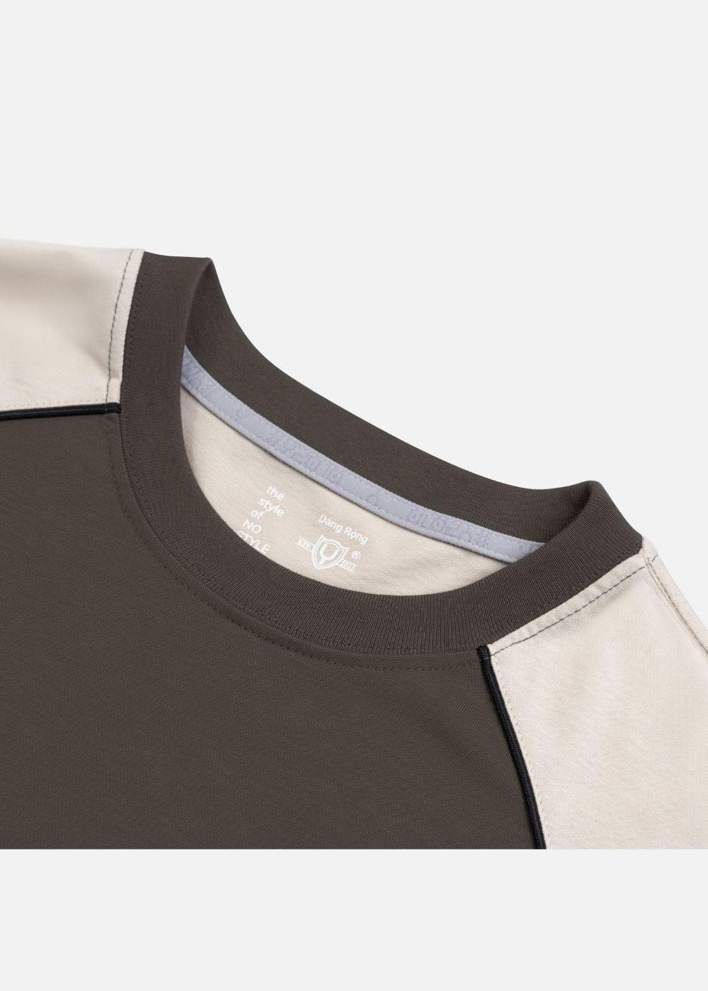 Áo Thun Cotton Phối Màu Mềm Mịn Thoáng Mát No Style M2 Xanh Lá Đậm - YaMe.vn