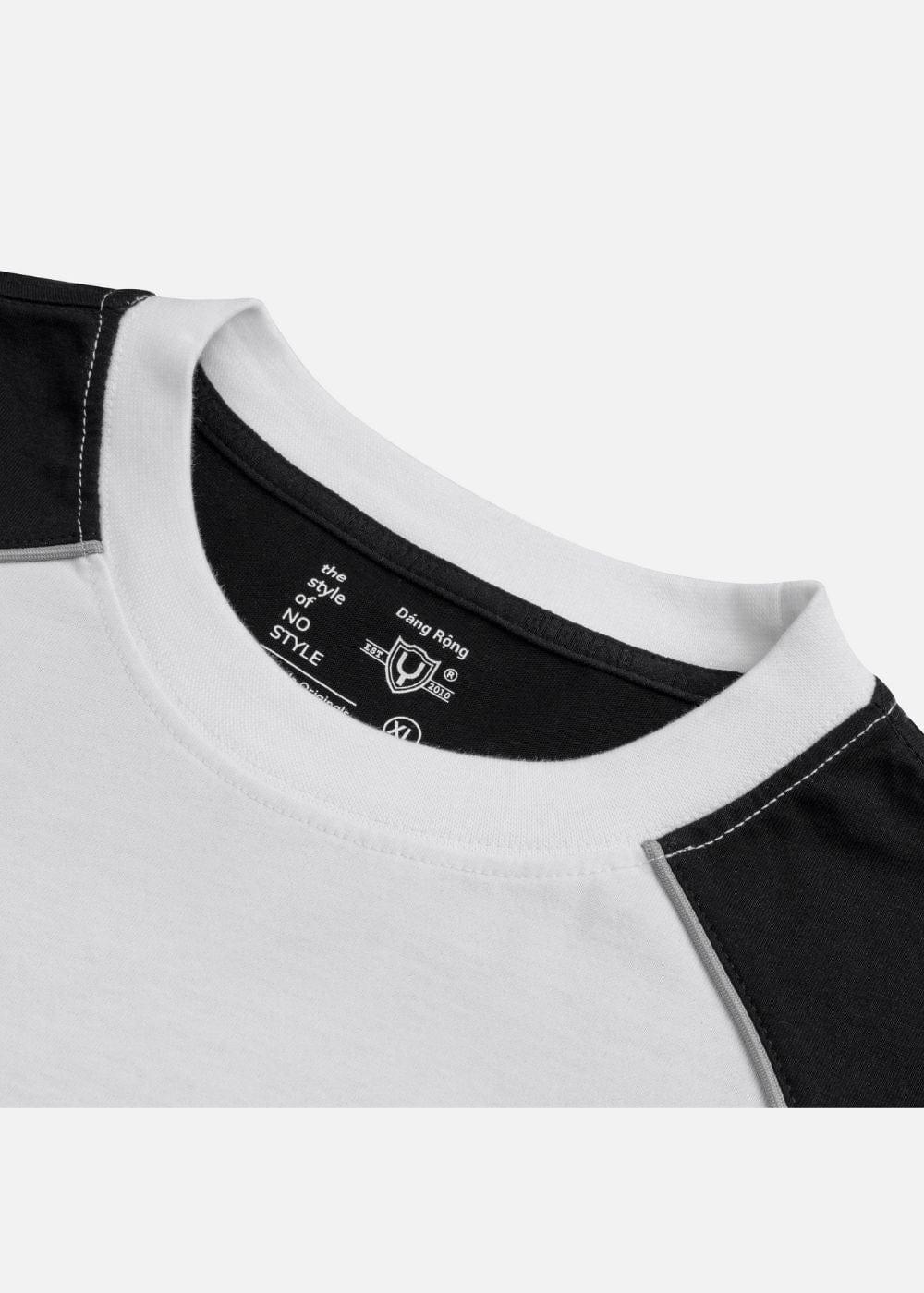 Áo Thun Cotton Phối Màu Mềm Mịn Thoáng Mát No Style M2 Trắng Đen - YaMe.vn