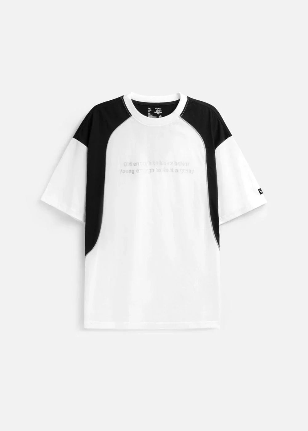 Áo Thun Cotton Phối Màu Mềm Mịn Thoáng Mát No Style M2 Trắng Đen - YaMe.vn