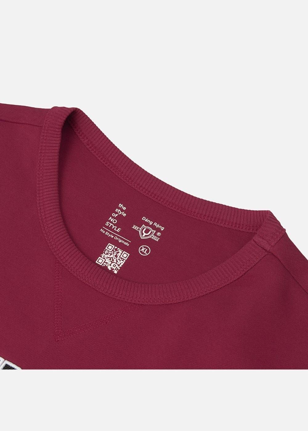 Áo Thun Sweater Cotton Giữ Ấm No Style M20 Đỏ Đậm - YaMe.vn