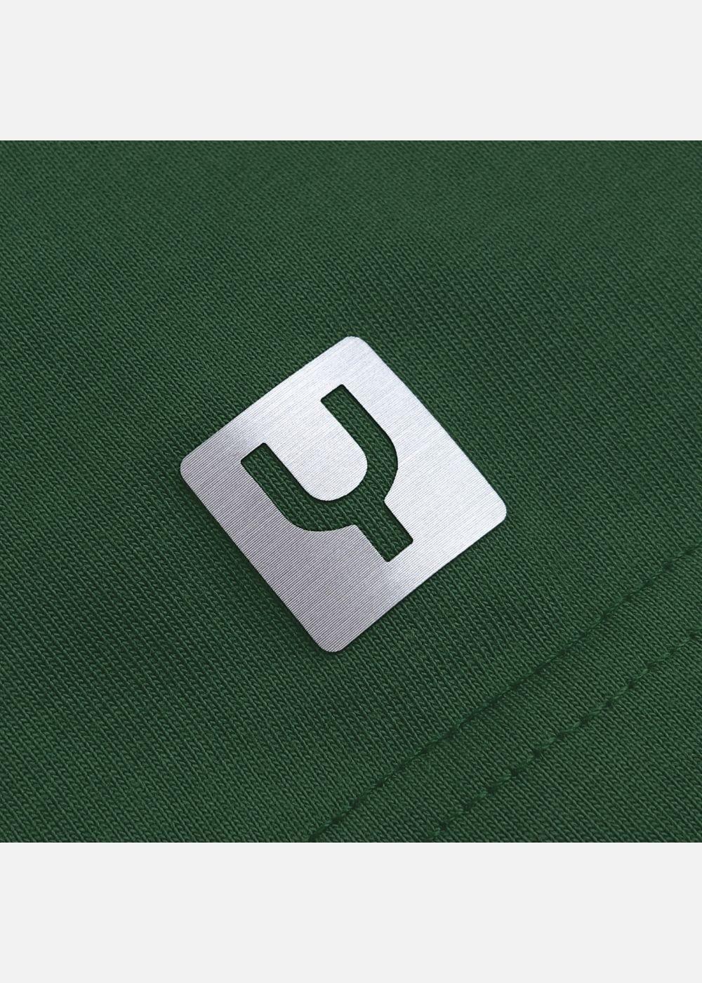 Áo Thun Cotton Mềm Mịn Phối Màu No Style M3 Xanh Lá Đậm - YaMe.vn