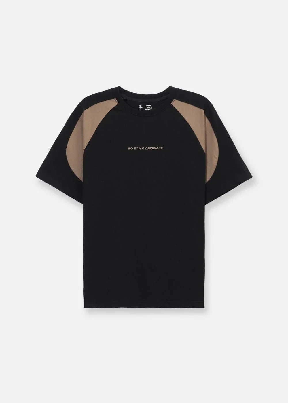 Áo Thun Raglan Cotton Phối Màu No Style M5 Đen Nâu - YaMe.vn