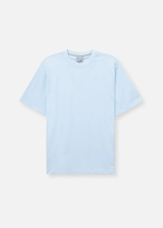 Áo Thun Cotton Wash Siêu Mềm Non Branded 39 Xanh Dương Nhạt - YaMe.vn