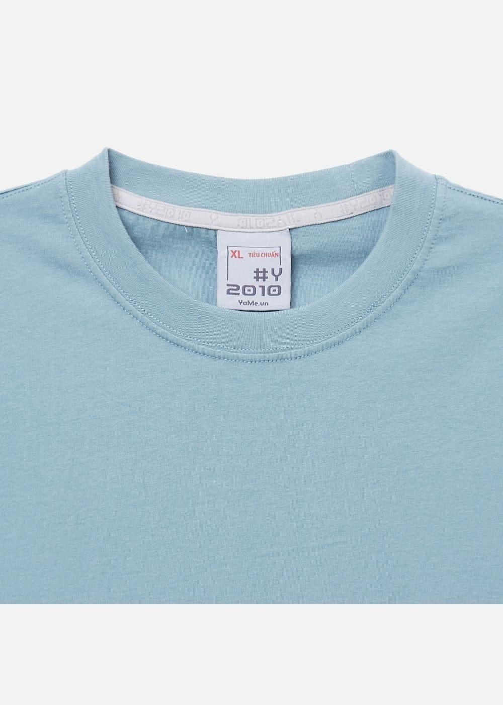 Áo Thun Cotton Wash Siêu Mềm Non Branded 39 Xanh Dương - YaMe.vn