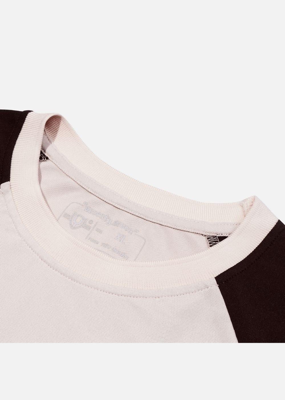 Áo Thun Raglan Phối Màu Seventy Seven 03 Be Nâu - YaMe.vn