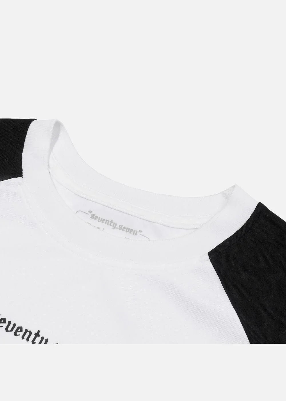 Áo Thun Raglan Phối Màu Seventy Seven 03 Trắng Đen - YaMe.vn