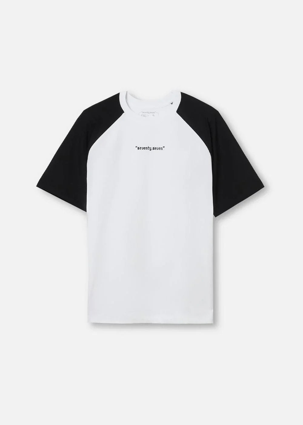 Áo Thun Raglan Phối Màu Seventy Seven 03 Trắng Đen - YaMe.vn