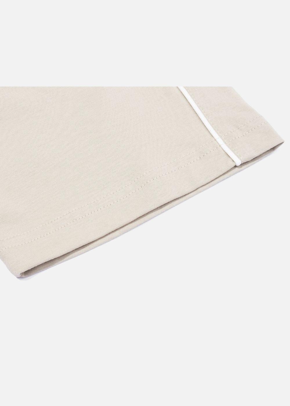 Áo Thun Cotton Line Art Co Giãn Seventy Seven 04 Nâu Nhạt - YaMe.vn