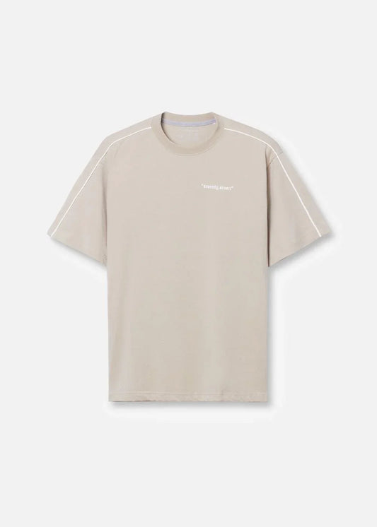 Áo Thun Cotton Line Art Co Giãn Seventy Seven 04 Nâu Nhạt - YaMe.vn