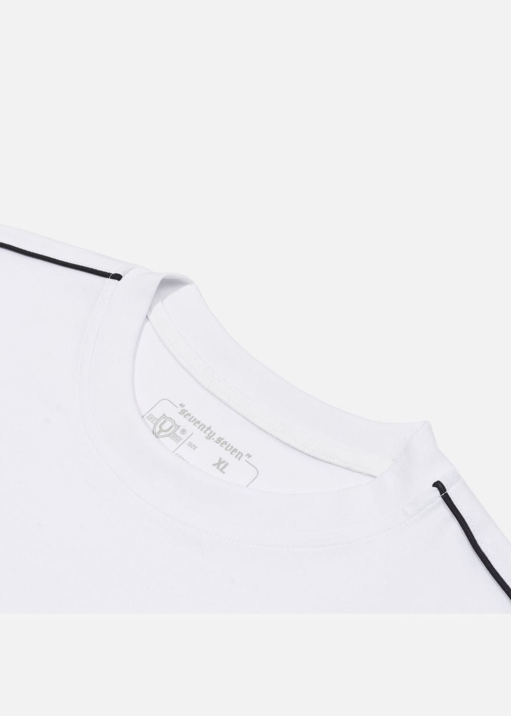 Áo Thun Cổ Tròn Tay Ngắn Áo Thun Seventy Seven 04 Trắng