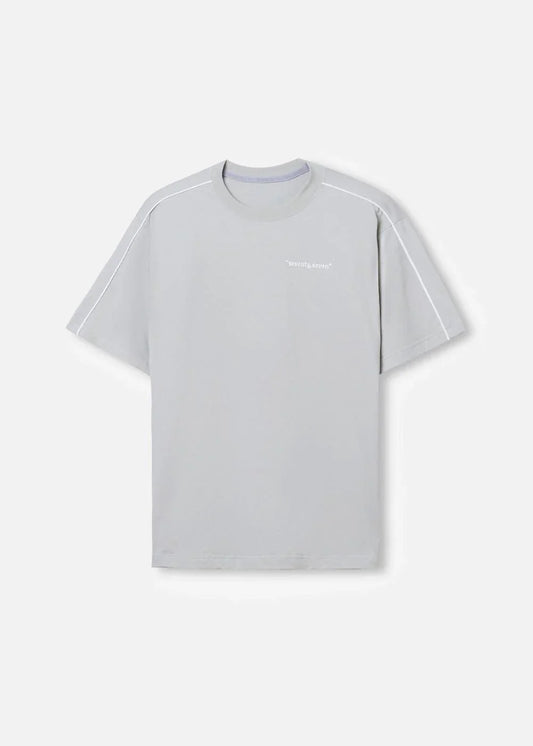 Áo Thun Cotton Line Art Co Giãn Seventy Seven 04 Xám Nhạt - YaMe.vn