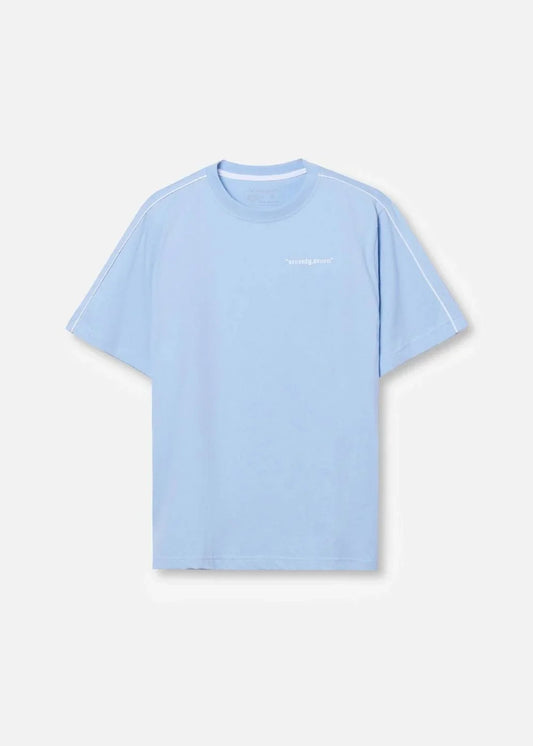 Áo Thun Cotton Line Art Co Giãn Seventy Seven 04 Xanh Dương Nhạt - YaMe.vn