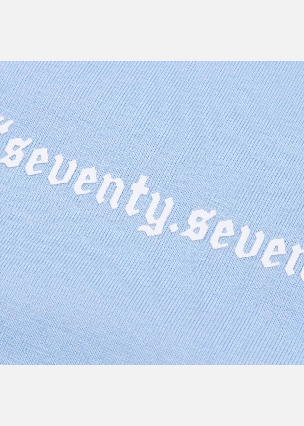 Áo Thun Cotton Line Art Co Giãn Seventy Seven 04 Xanh Dương Nhạt - YaMe.vn