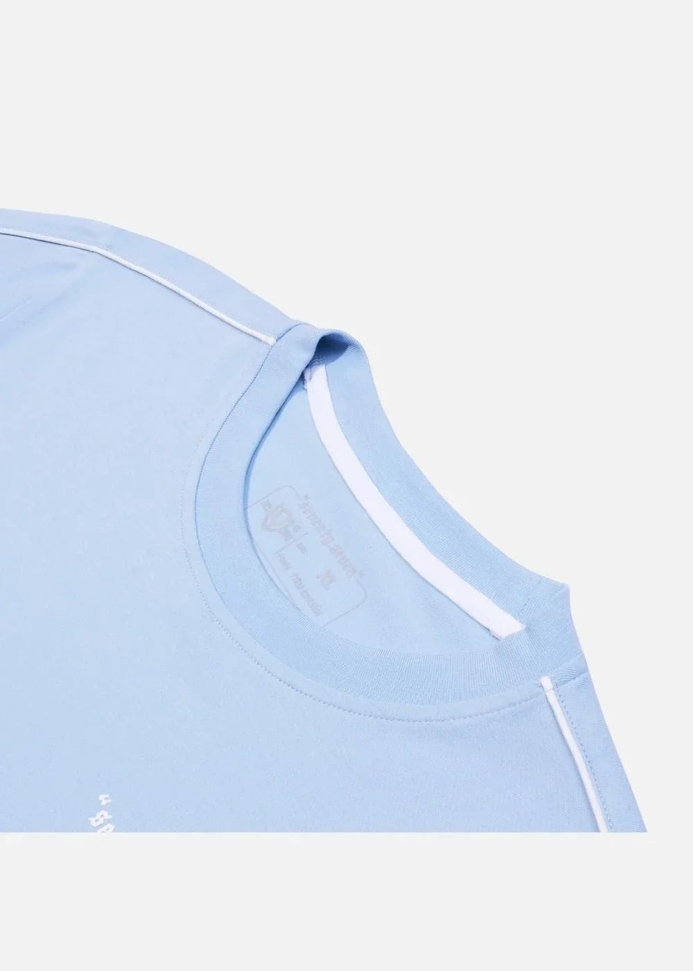 Áo Thun Cotton Line Art Co Giãn Seventy Seven 04 Xanh Dương Nhạt - YaMe.vn