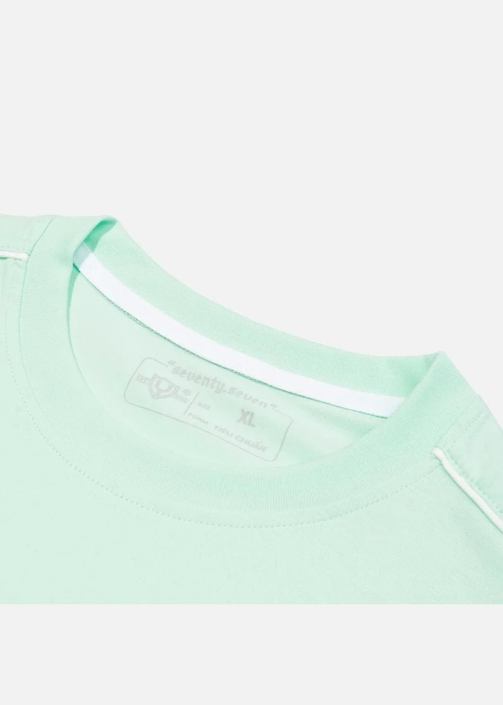Áo Thun Cotton Line Art Co Giãn Seventy Seven 04 Xanh Ngọc Pastel - YaMe.vn