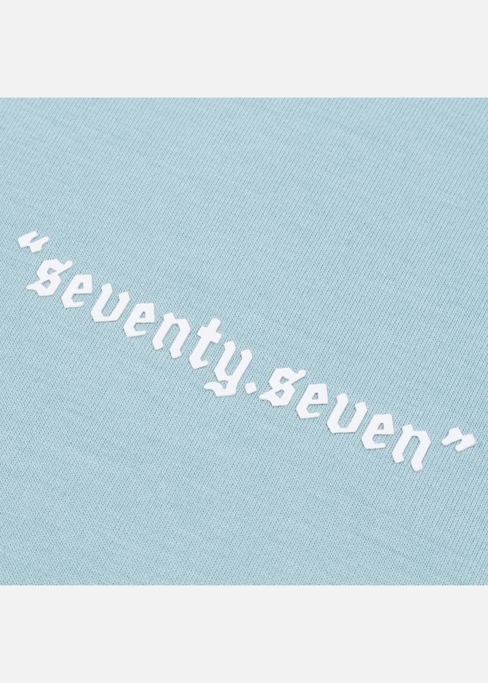 Áo Thun Cổ Tròn Tay Ngắn Áo Thun Seventy Seven 04 Xanh Đá