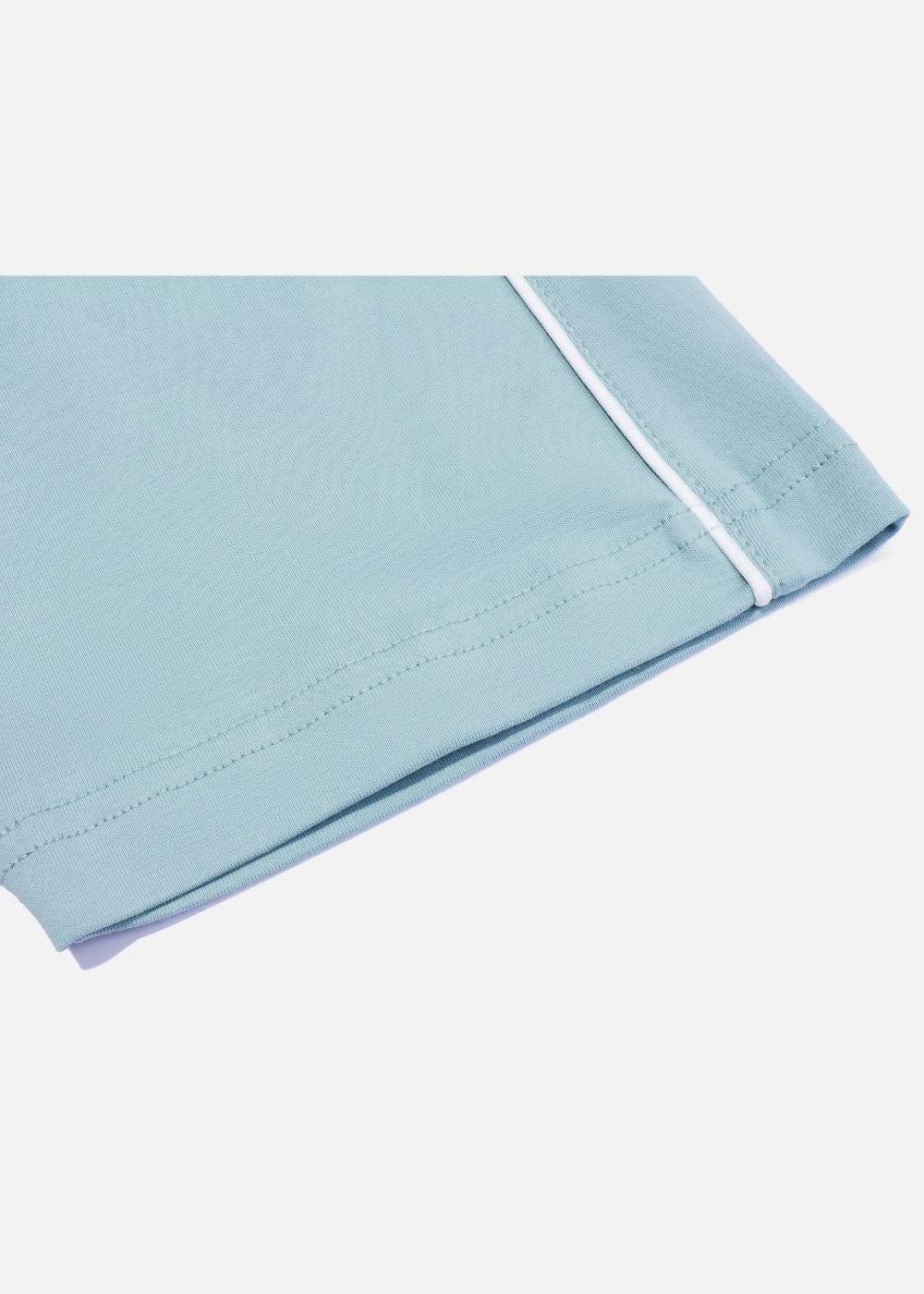 Áo Thun Cotton Line Art Co Giãn Seventy Seven 04 Xanh Dương - YaMe.vn