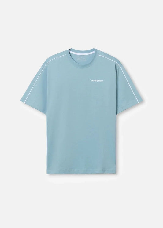 Áo Thun Cotton Line Art Co Giãn Seventy Seven 04 Xanh Dương - YaMe.vn
