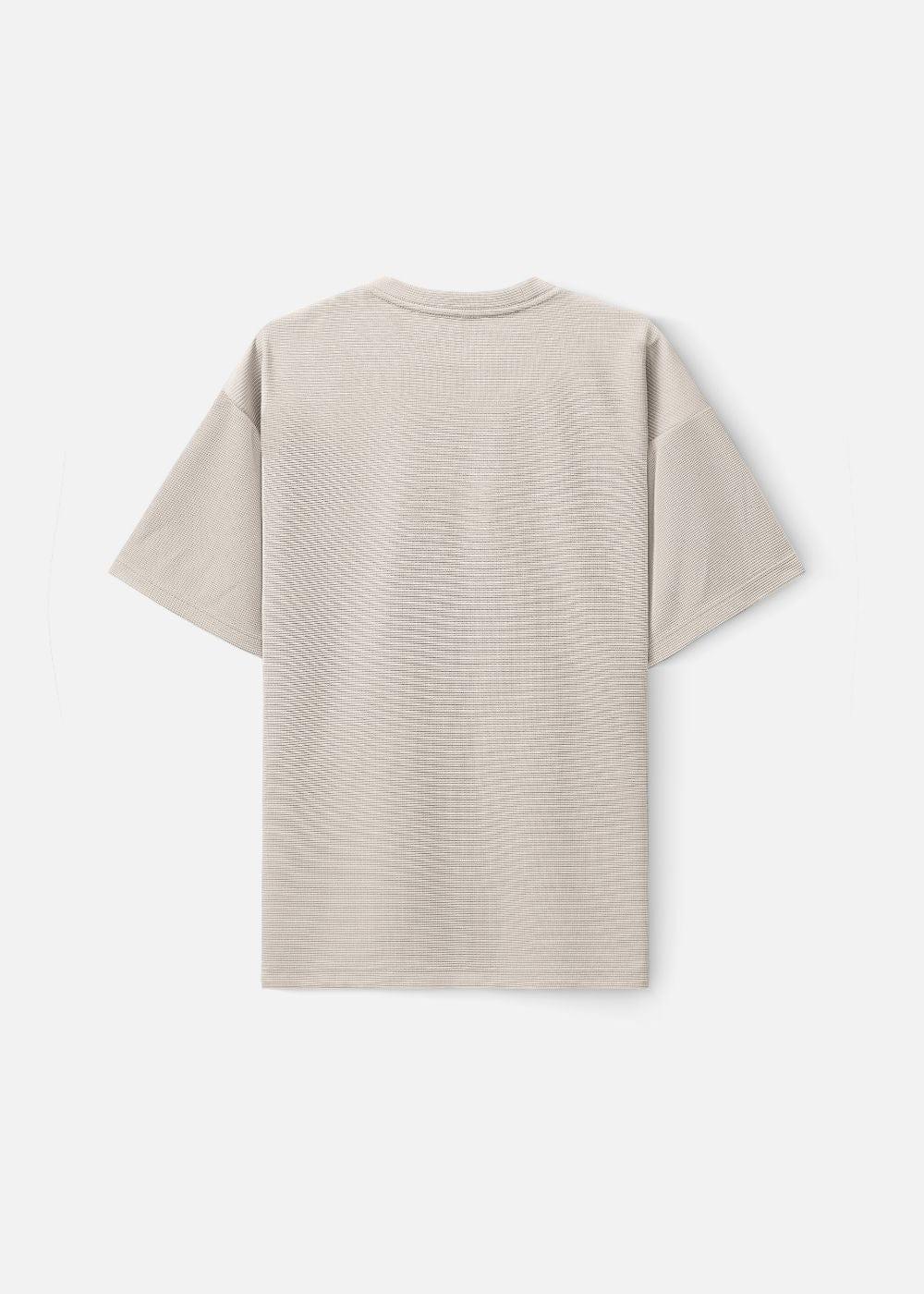 Áo Thun Tay Ngắn Waffle Thoáng Khí Seventy Seven 10 Be Nâu Nhạt - YaMe.vn