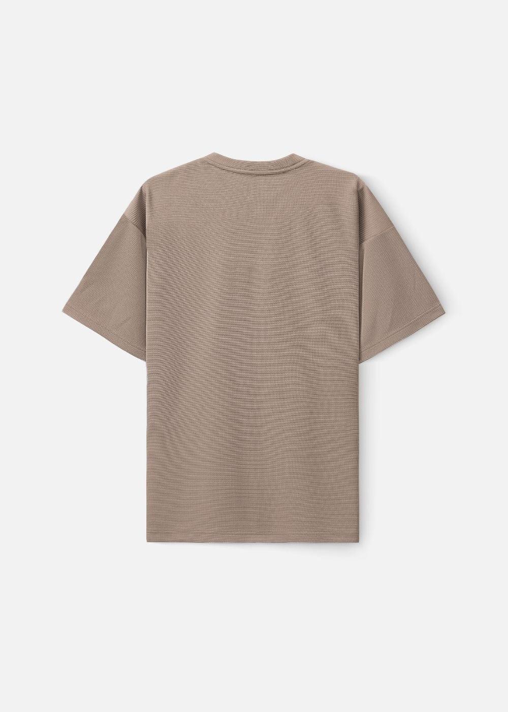 Áo Thun Tay Ngắn Waffle Thoáng Khí Seventy Seven 10 Nâu - YaMe.vn