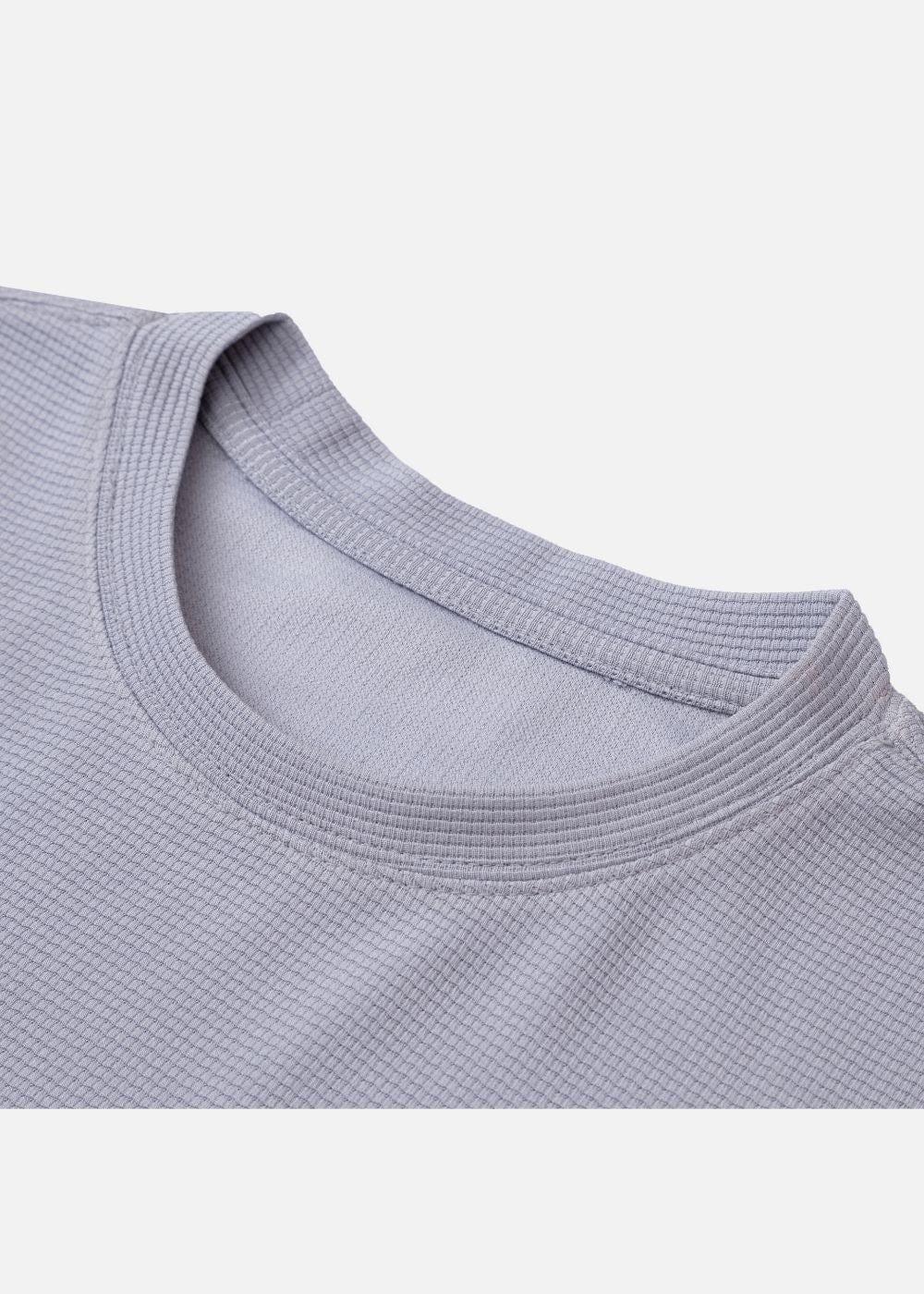 Áo Thun Tay Ngắn Waffle Thoáng Khí Seventy Seven 10 Xám - YaMe.vn