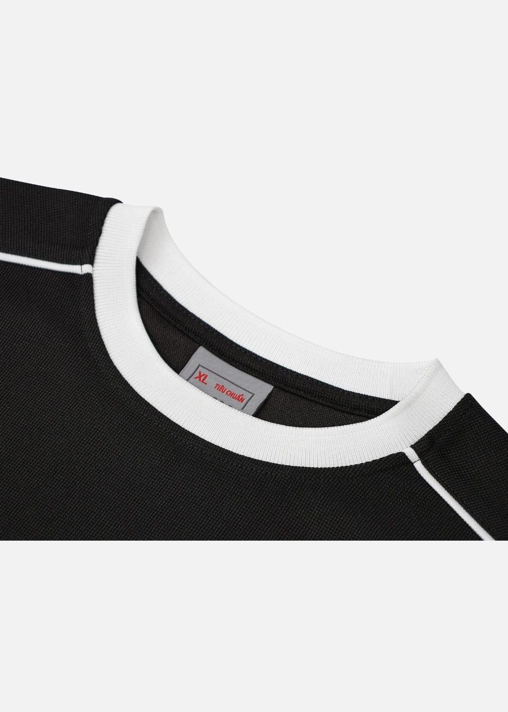 Áo Thun Waffle Co Giãn Seventy Seven 41 Đen - YaMe.vn