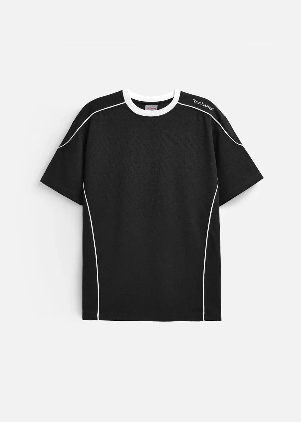 Áo Thun Waffle Co Giãn Seventy Seven 41 Đen - YaMe.vn